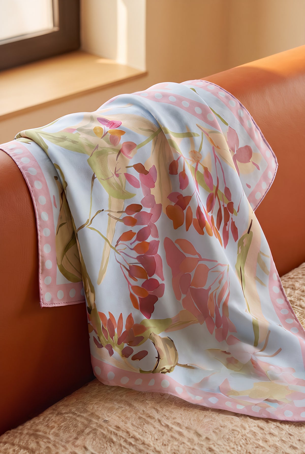 Wisteria silk Twill scarf