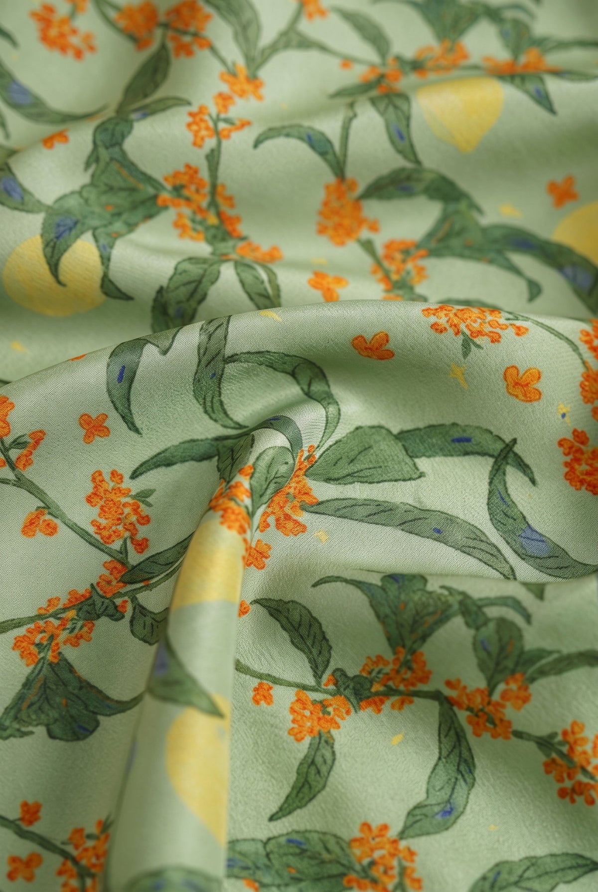 Lime & Osmanthus Silk Scarf