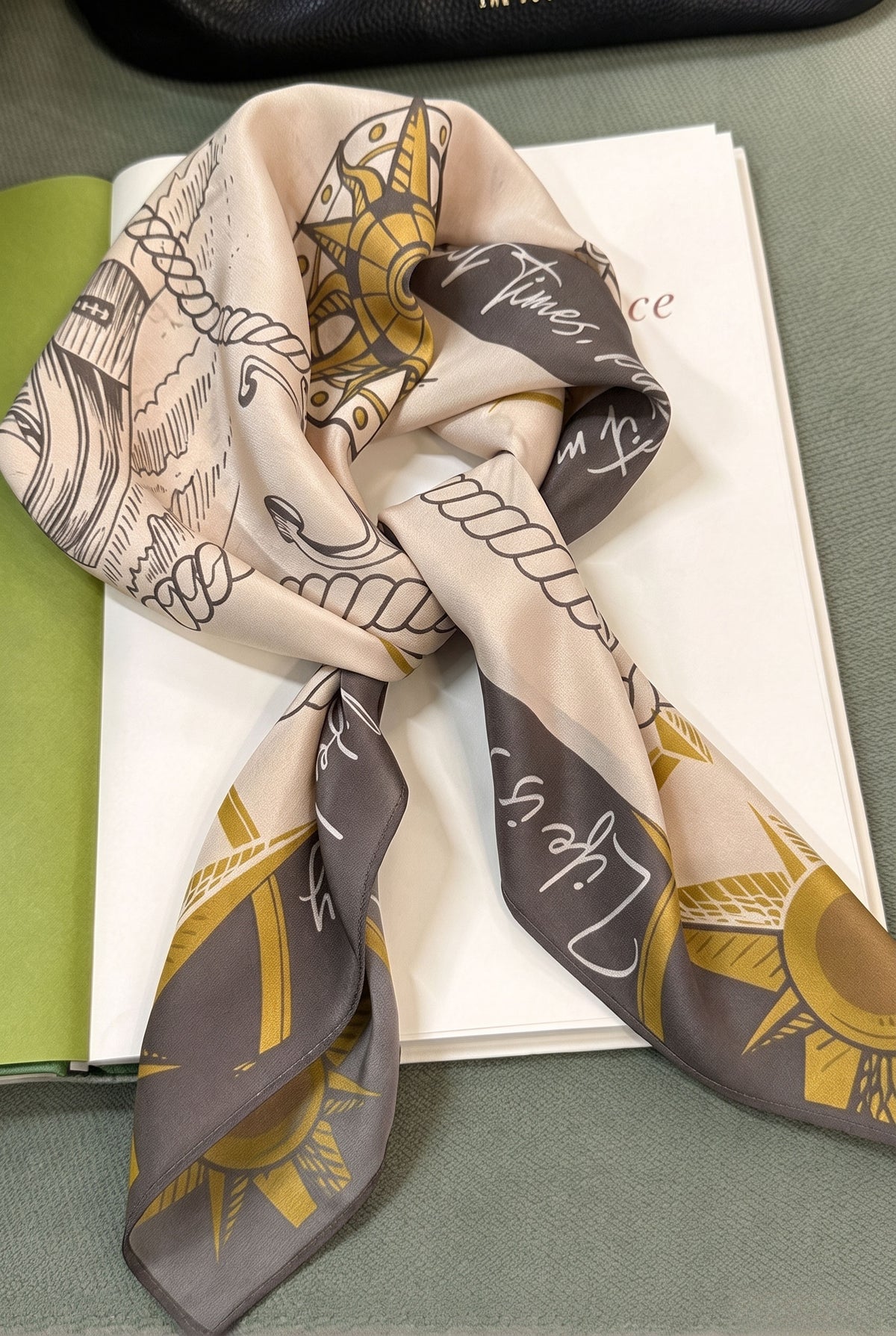 Voyage at Sea Silk Twill Scarf