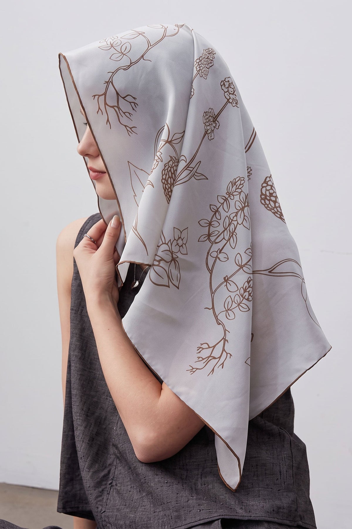 Herbal Garden Silk Scarf