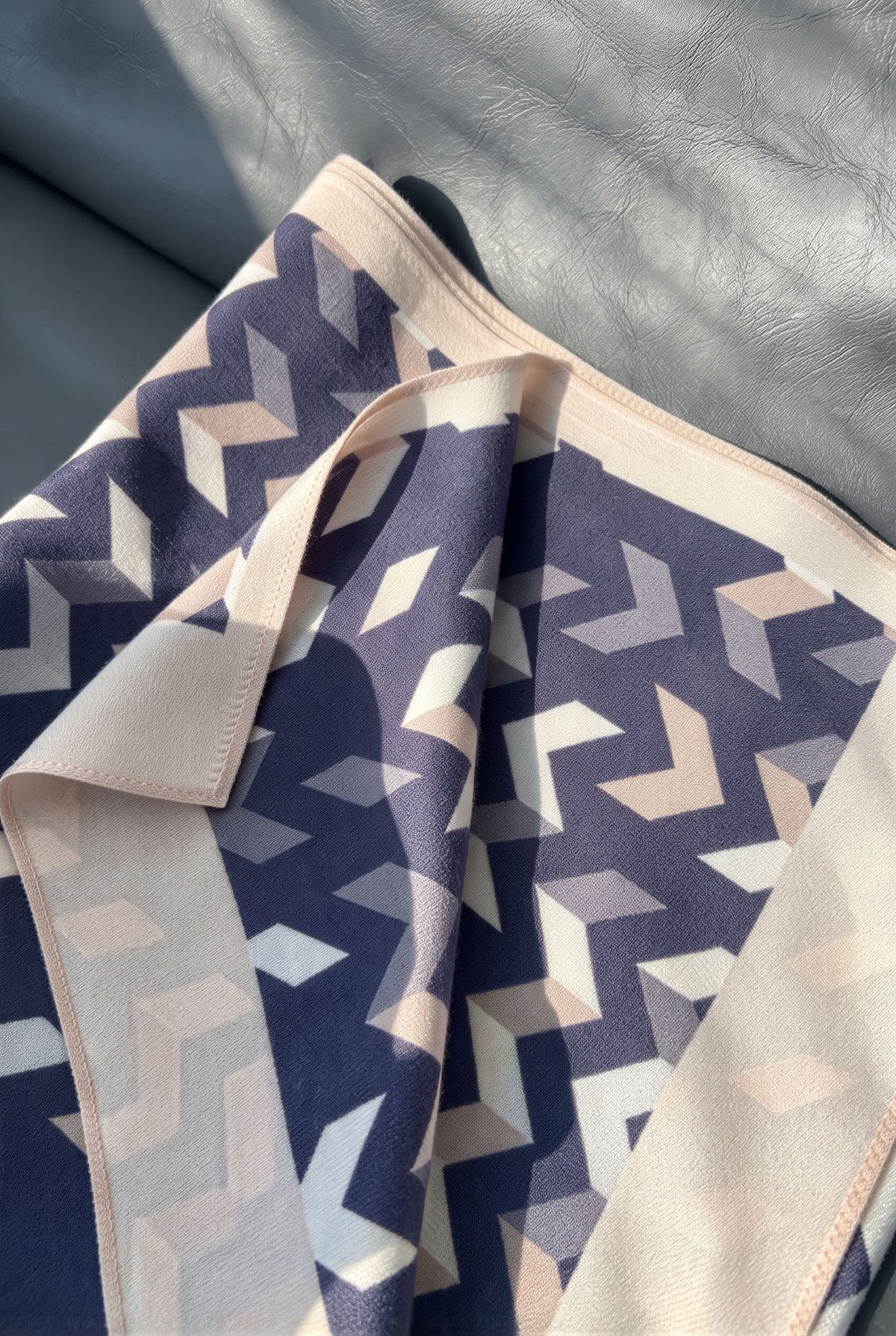 Deep Sea Ripple Silk Twill Stole