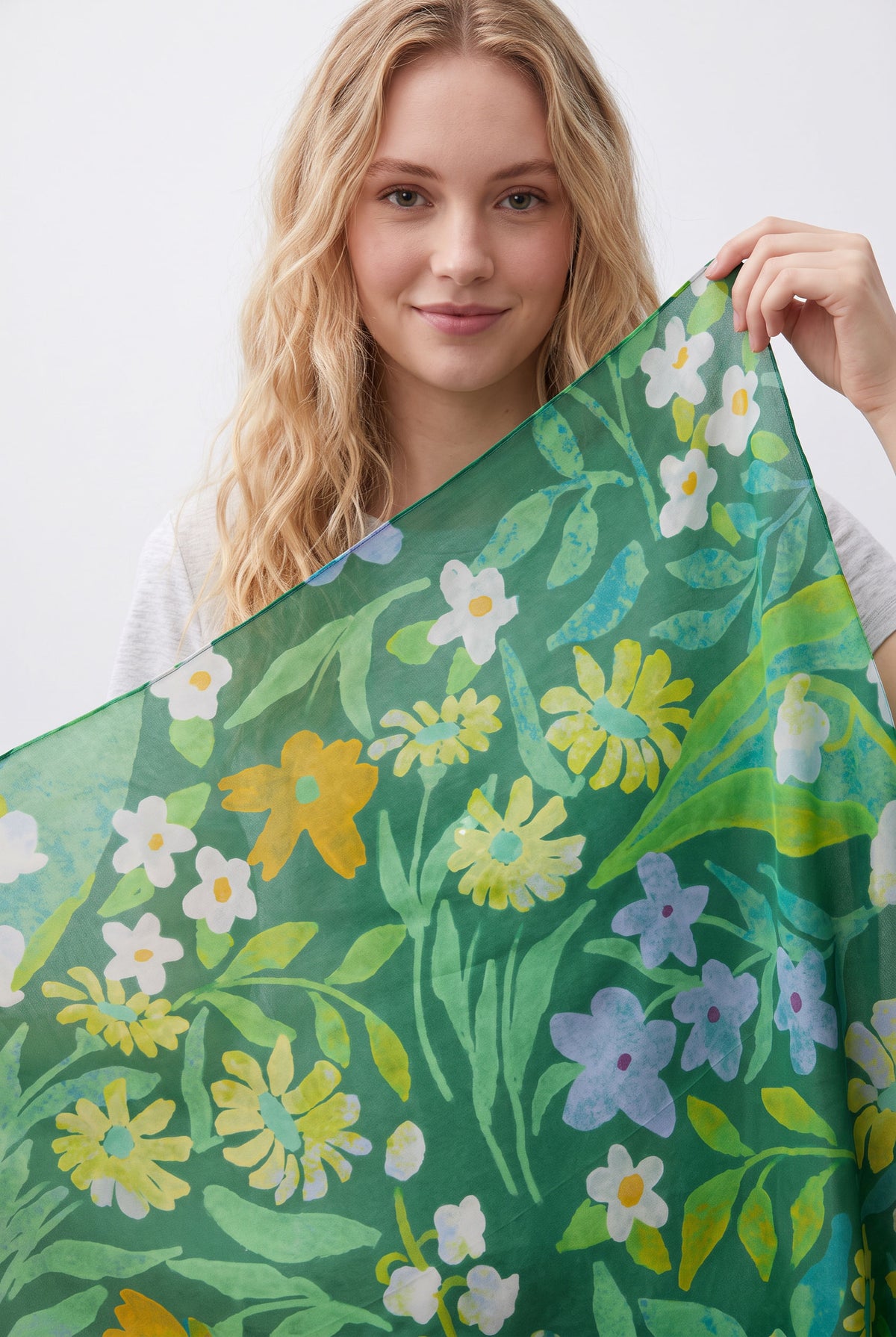 Pastoral Charm Silk Twill Scarf