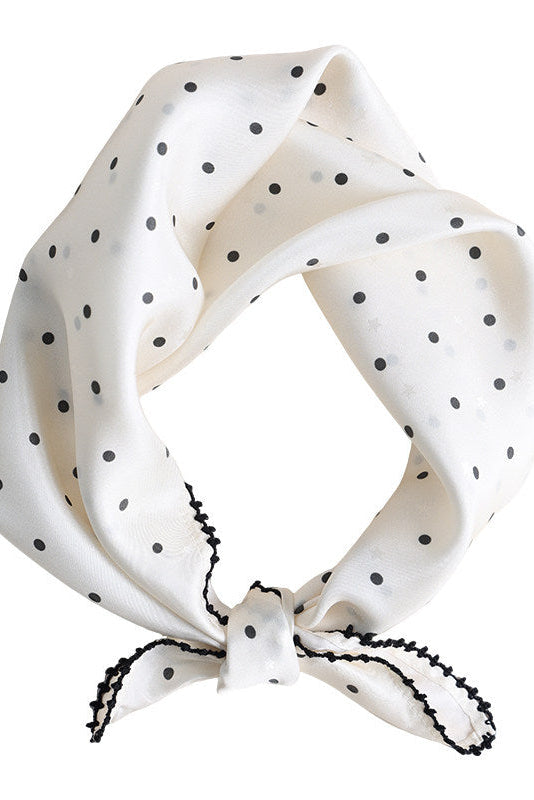 HepburnInspired Polka Dot Silk Twill Stole