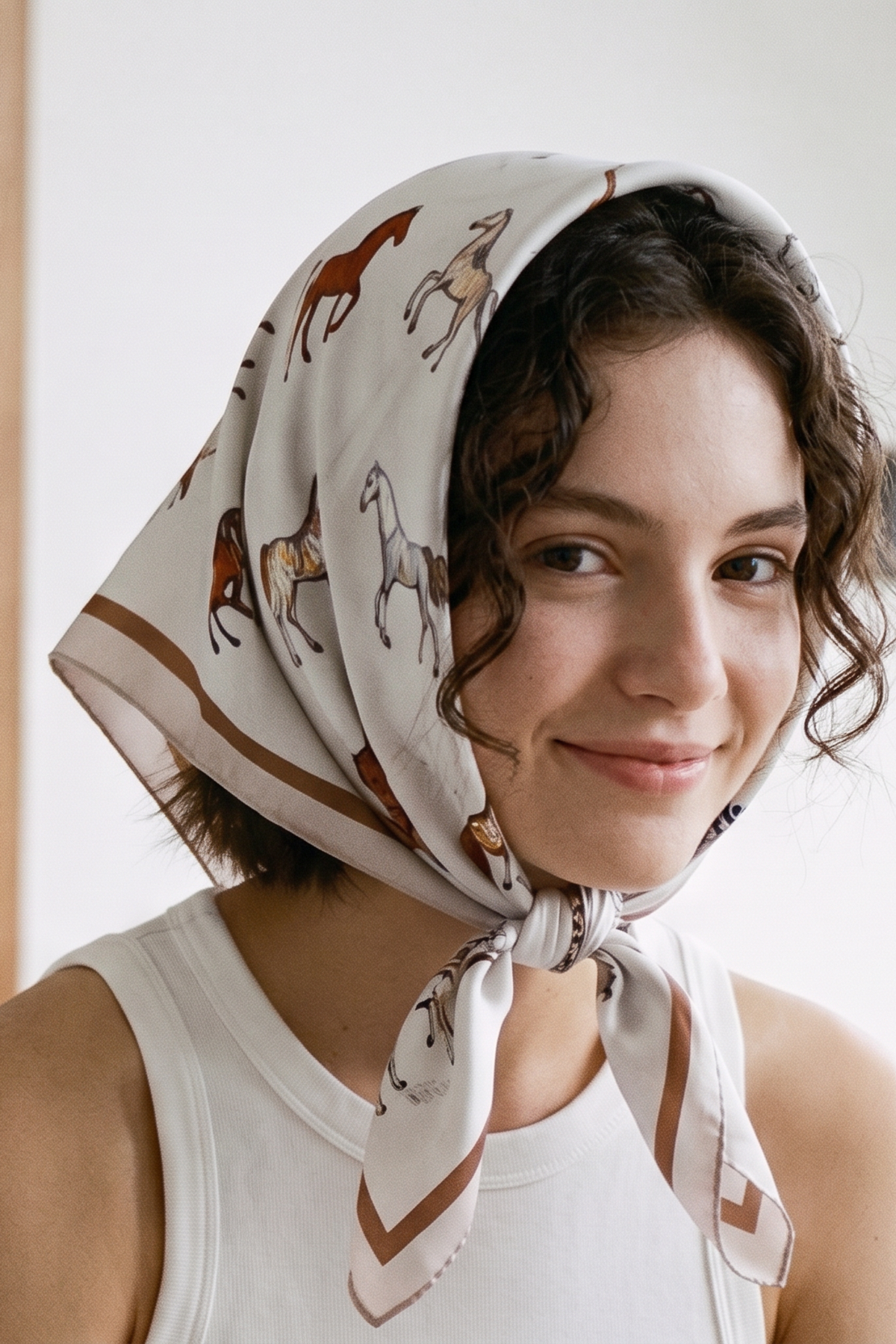 Gathering Thousand Horses Twill Silk Scarf