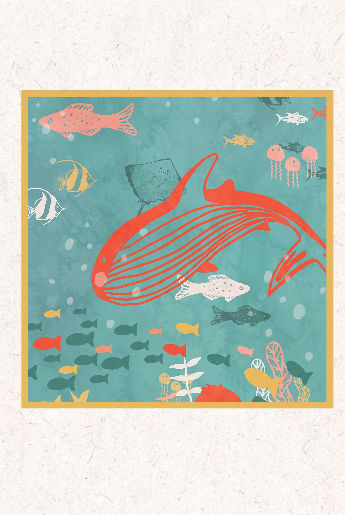 Endless Ocean Blue Silk Twill Scarf