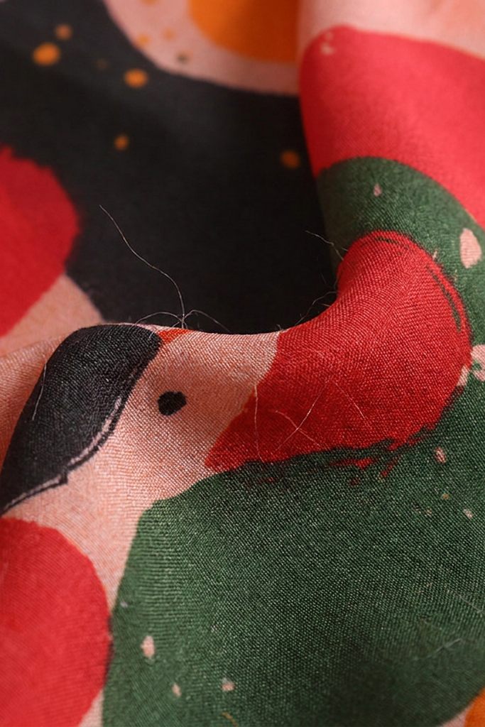 Pink Realm Twill Silk Scarf