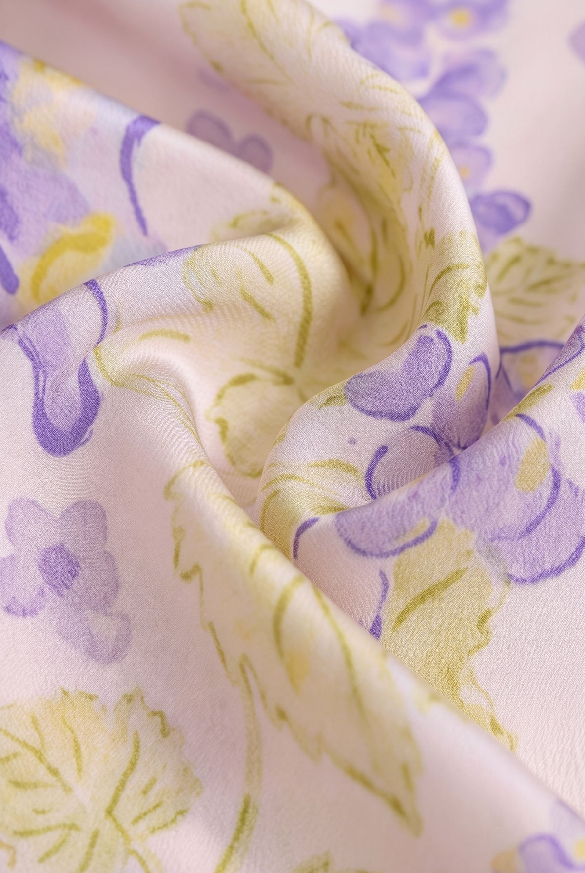 Floating Purple Butterfly Silk Scarf