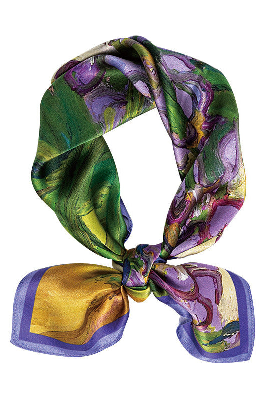 Purple Iris Silk Twill Scarf