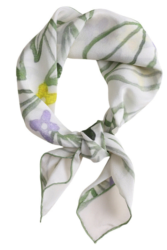 Fresh Watercolor silk Twill scarf