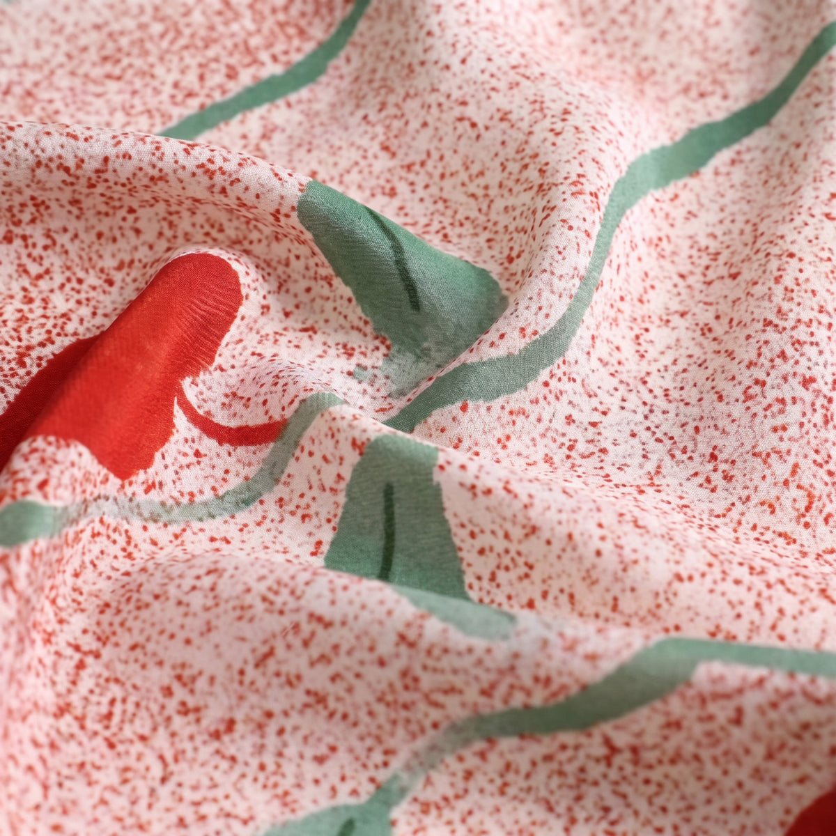 Strawberry Orchard Silk Scarf