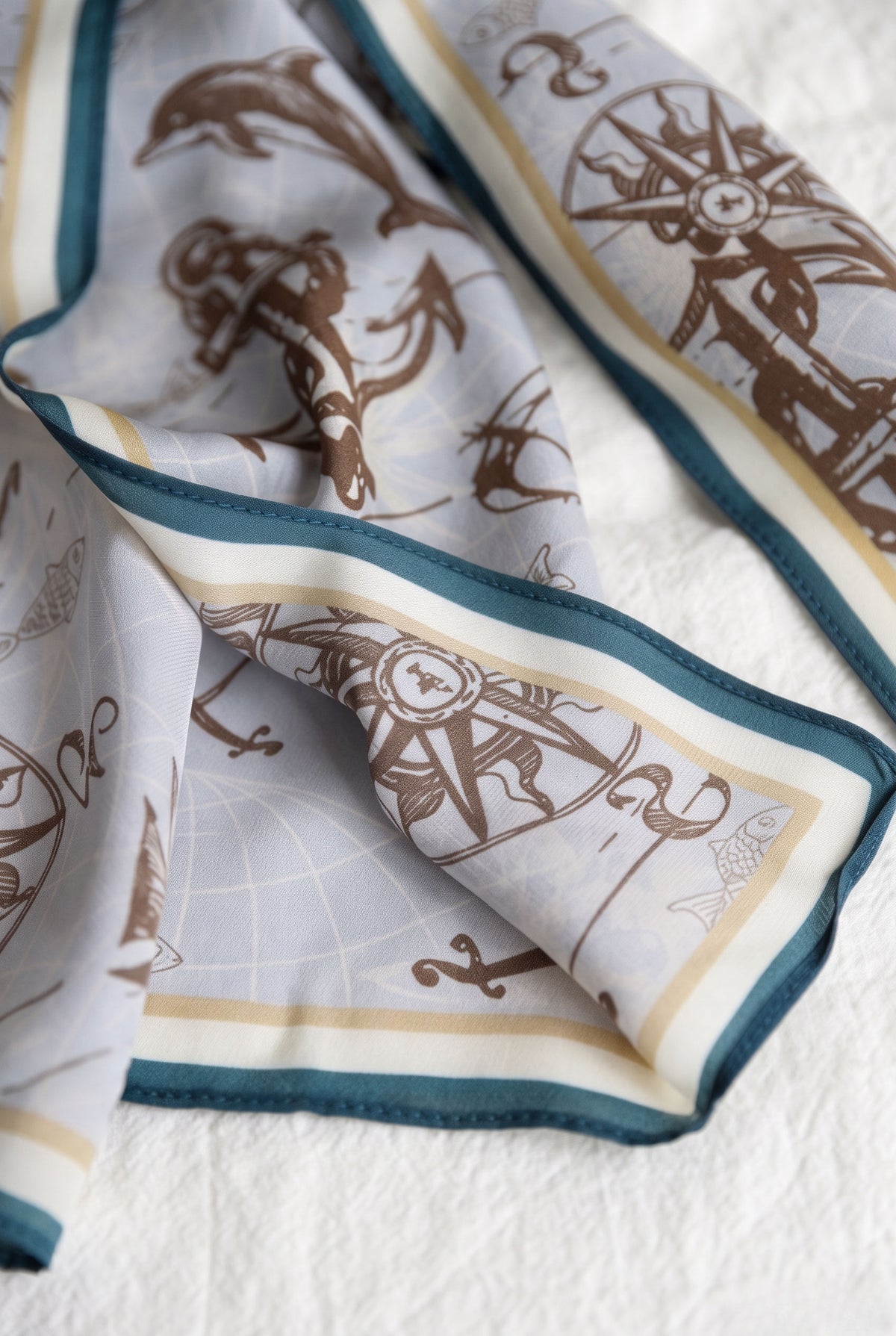 Sea Breeze Light Blue Silk Twill Stole