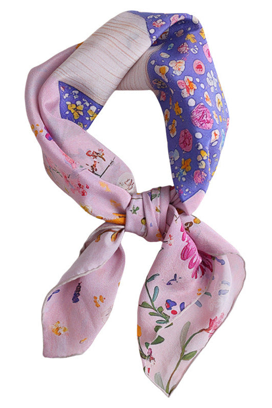Rose Stardust Silk Twill Scarf