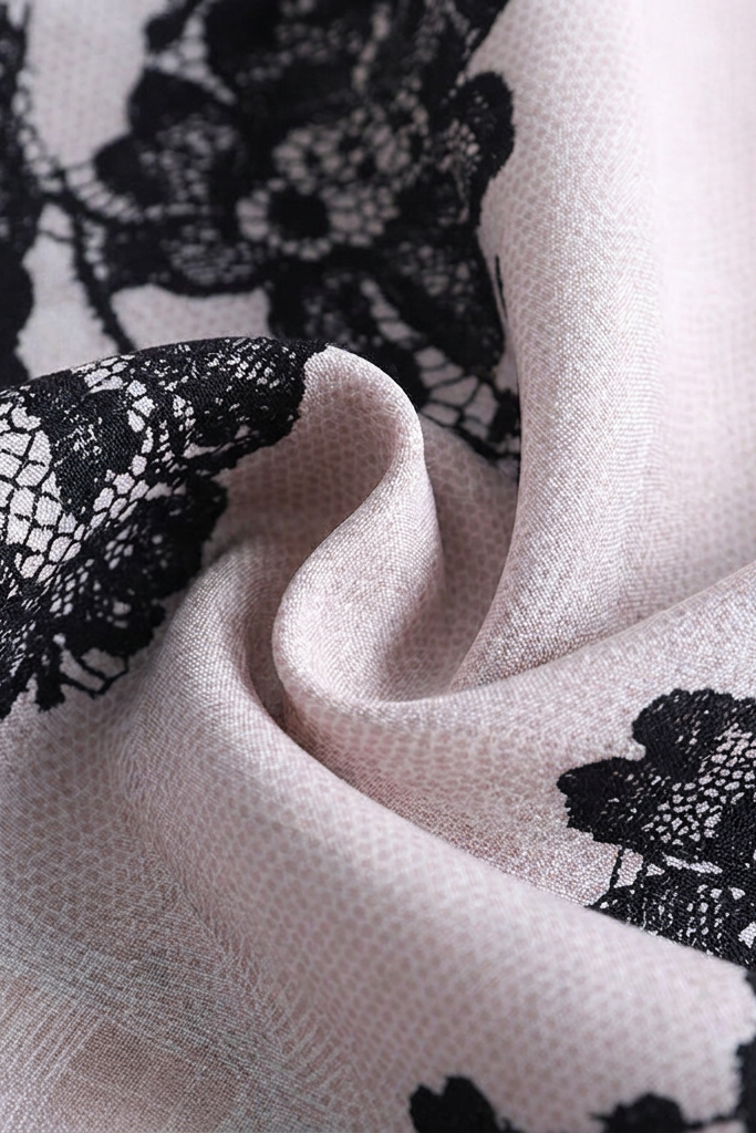 Artistic Lace Twill Silk Scarf