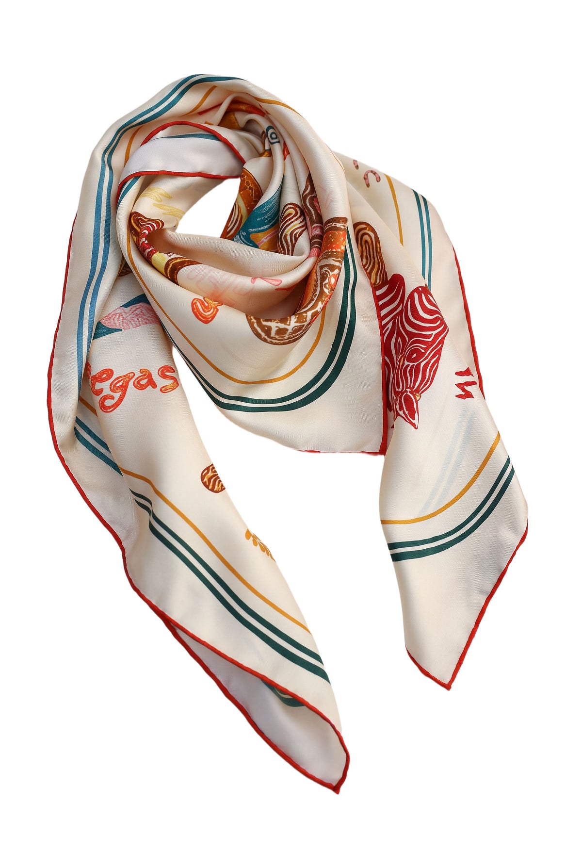 Creamy Ice Cream Silk Twill Scarf