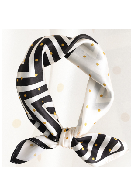 Zebra's Code silk Twill scarf