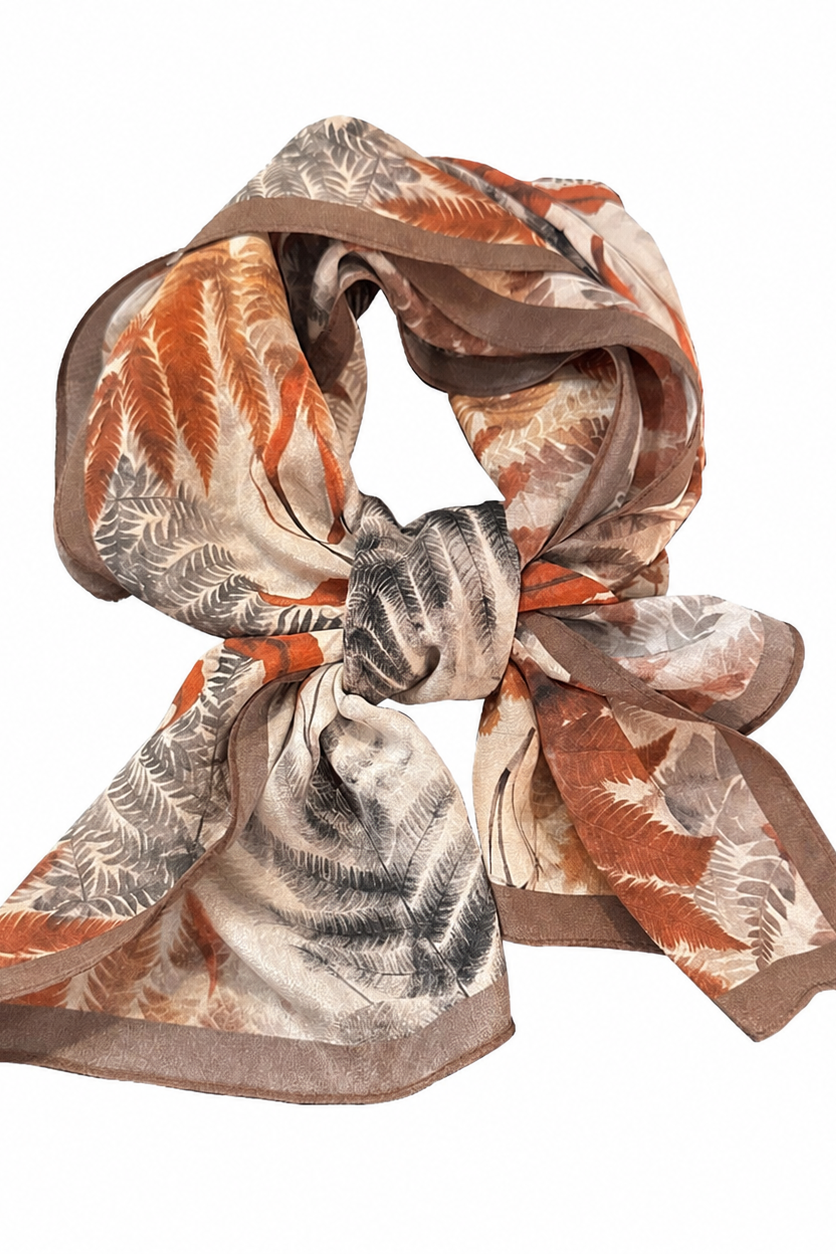 Maple Leaf silk Twill stole