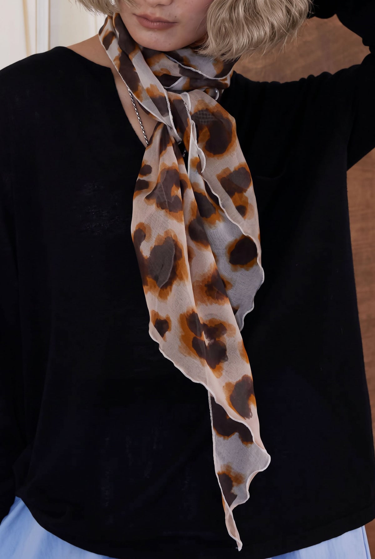 Love at First Sight Leopard Silk Twill Stole
