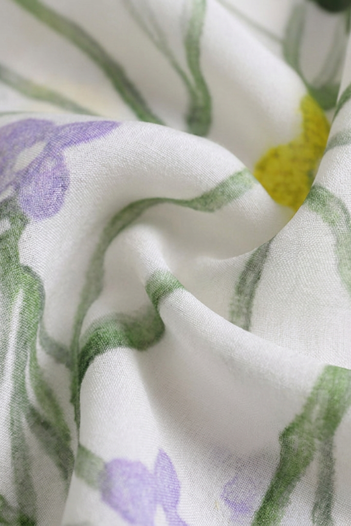 Fresh Watercolor silk Twill scarf