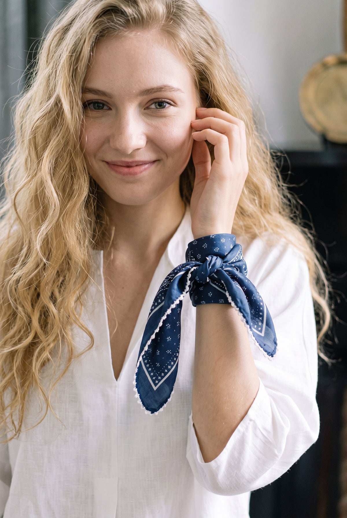 Elegant Accent Silk Scarf