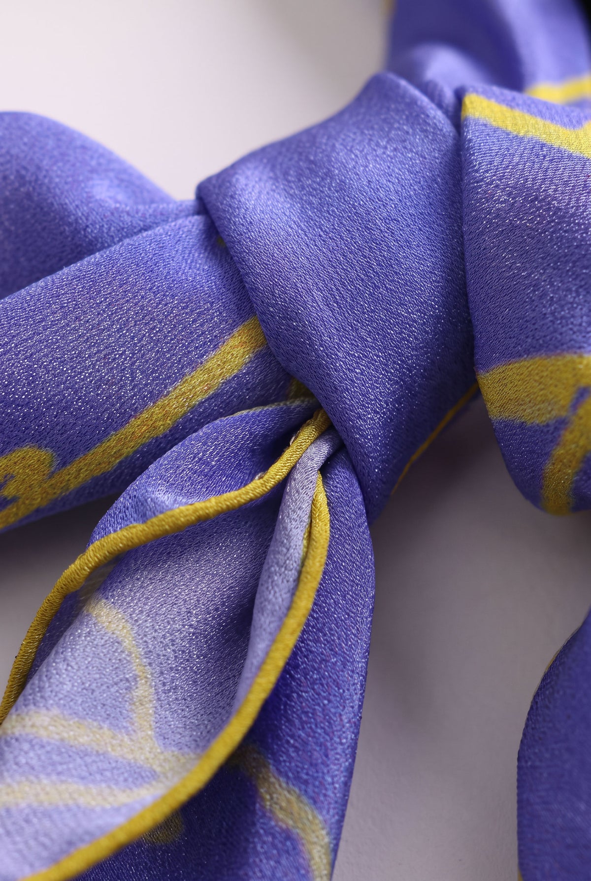 Enchanting Blue-Violet Silk Twill Scarf