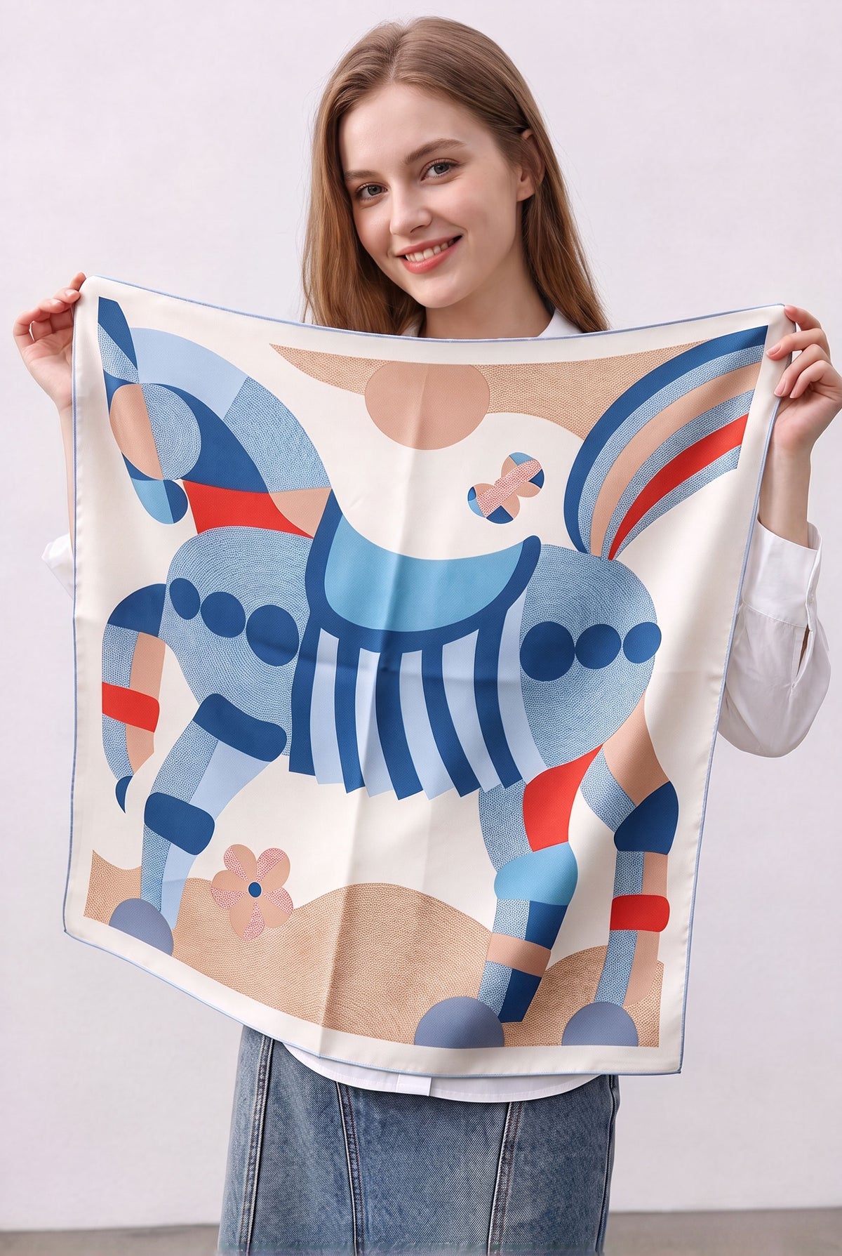 Artistic Steed Silk Twill Scarf