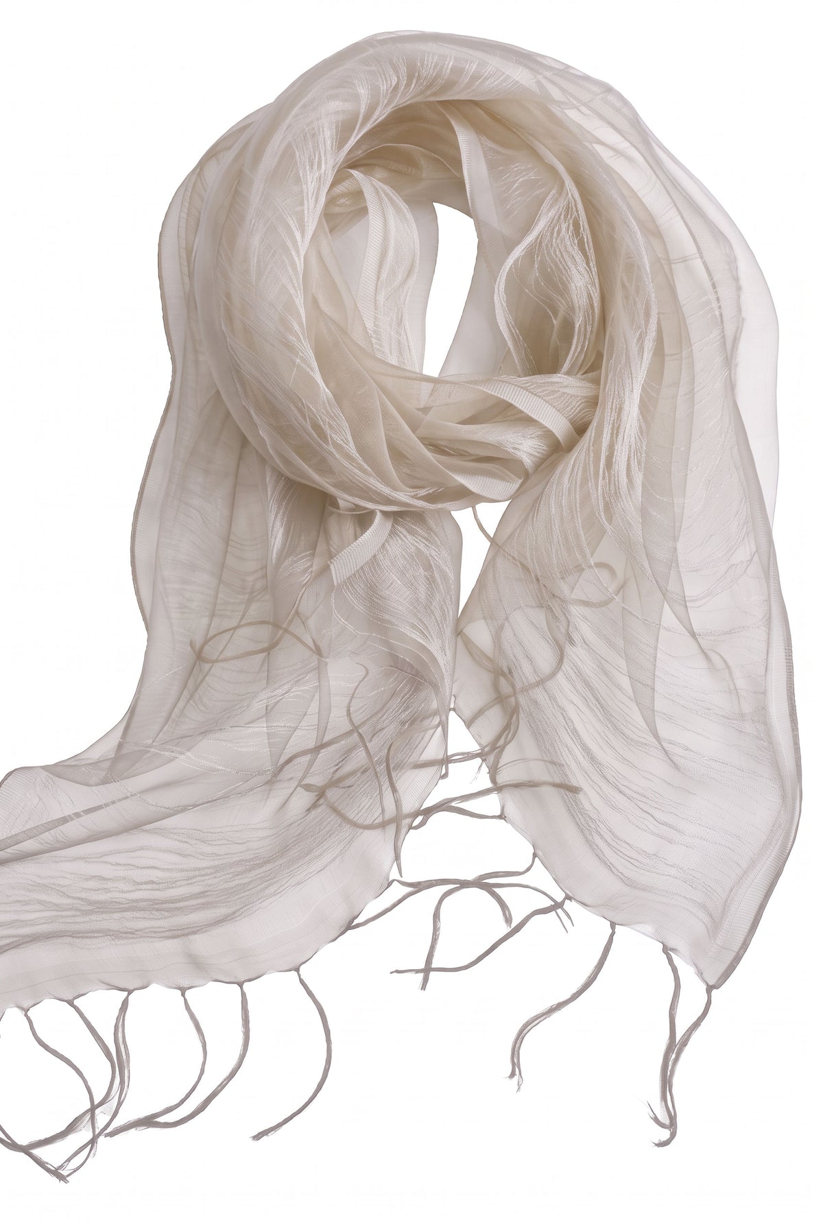 Airy Wrinkled silk Twill stole