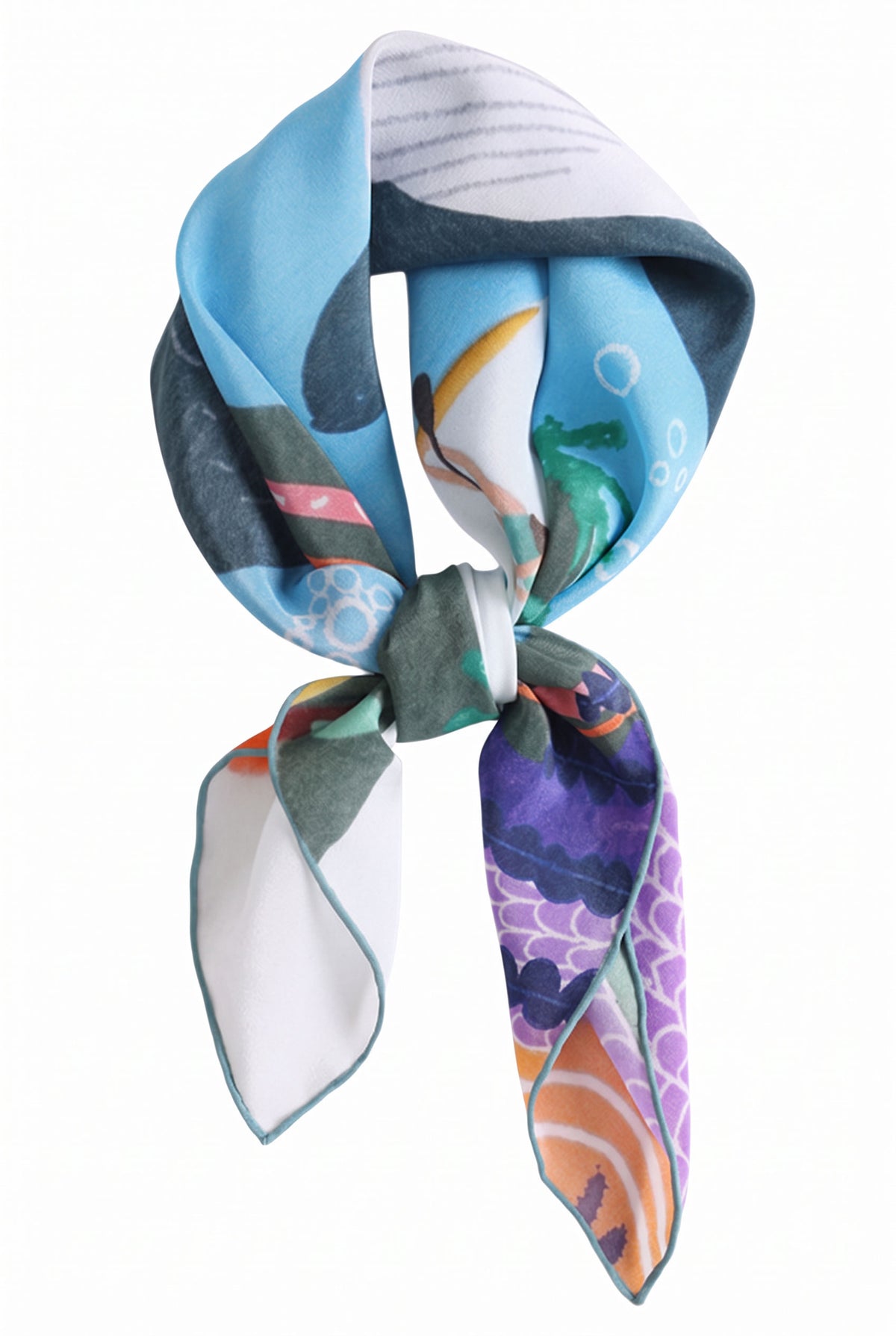 Romantic Ocean Pact Silk Scarf