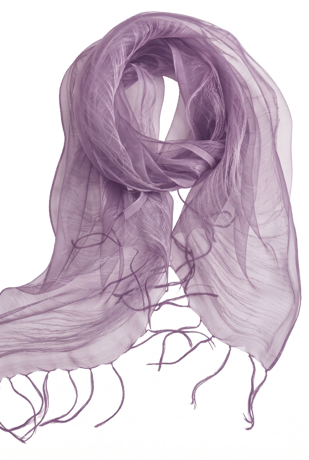 Airy Wrinkled silk Twill stole