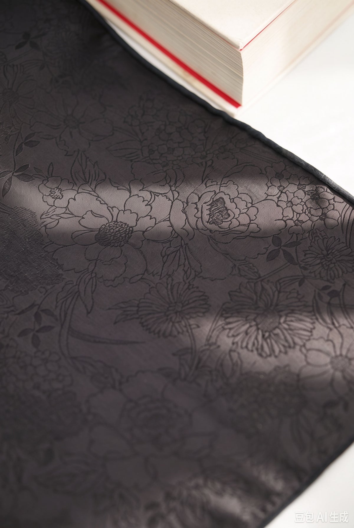 Ink Pond Crafted Gambiered Silk Twill Stole