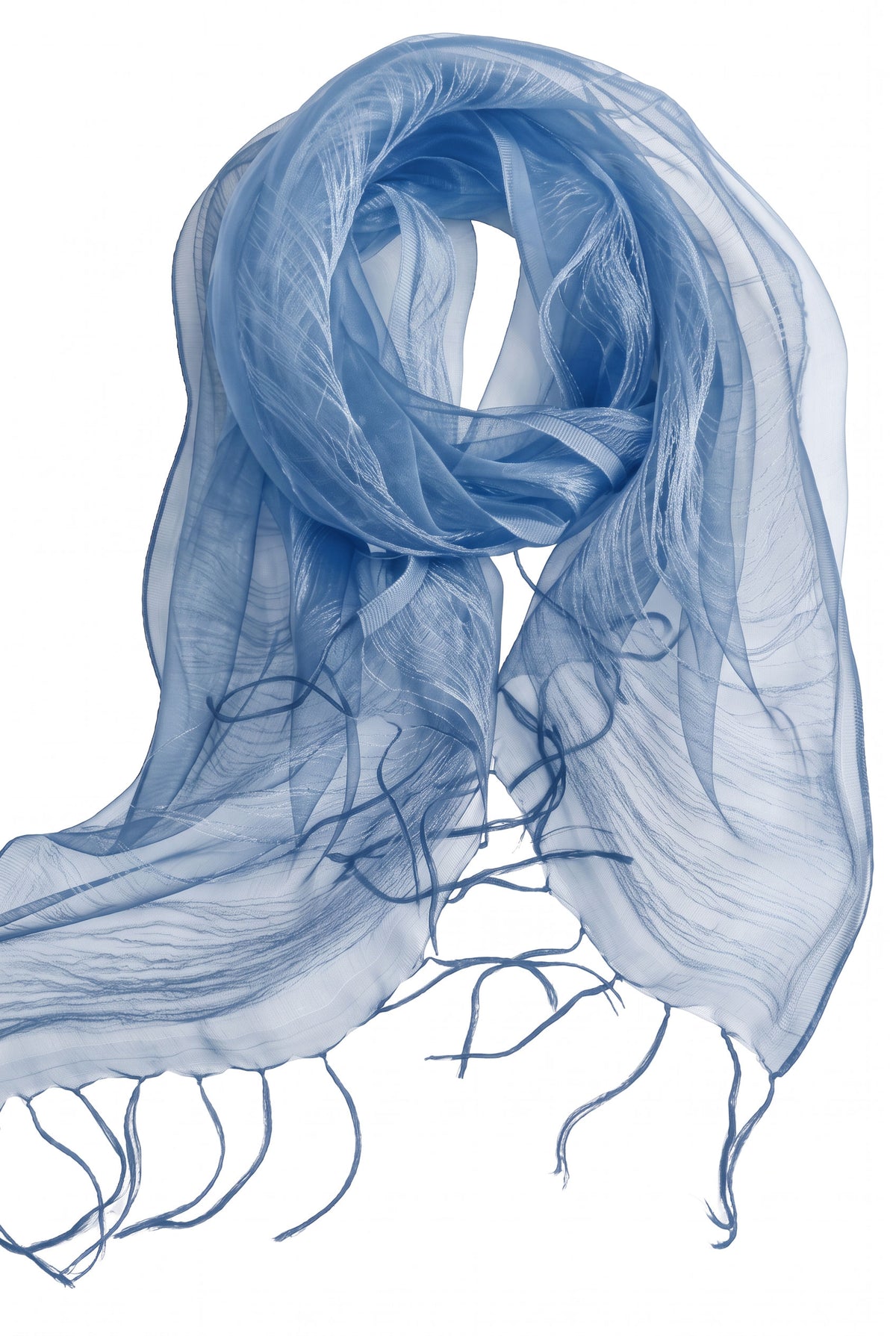 Airy Wrinkled silk Twill stole