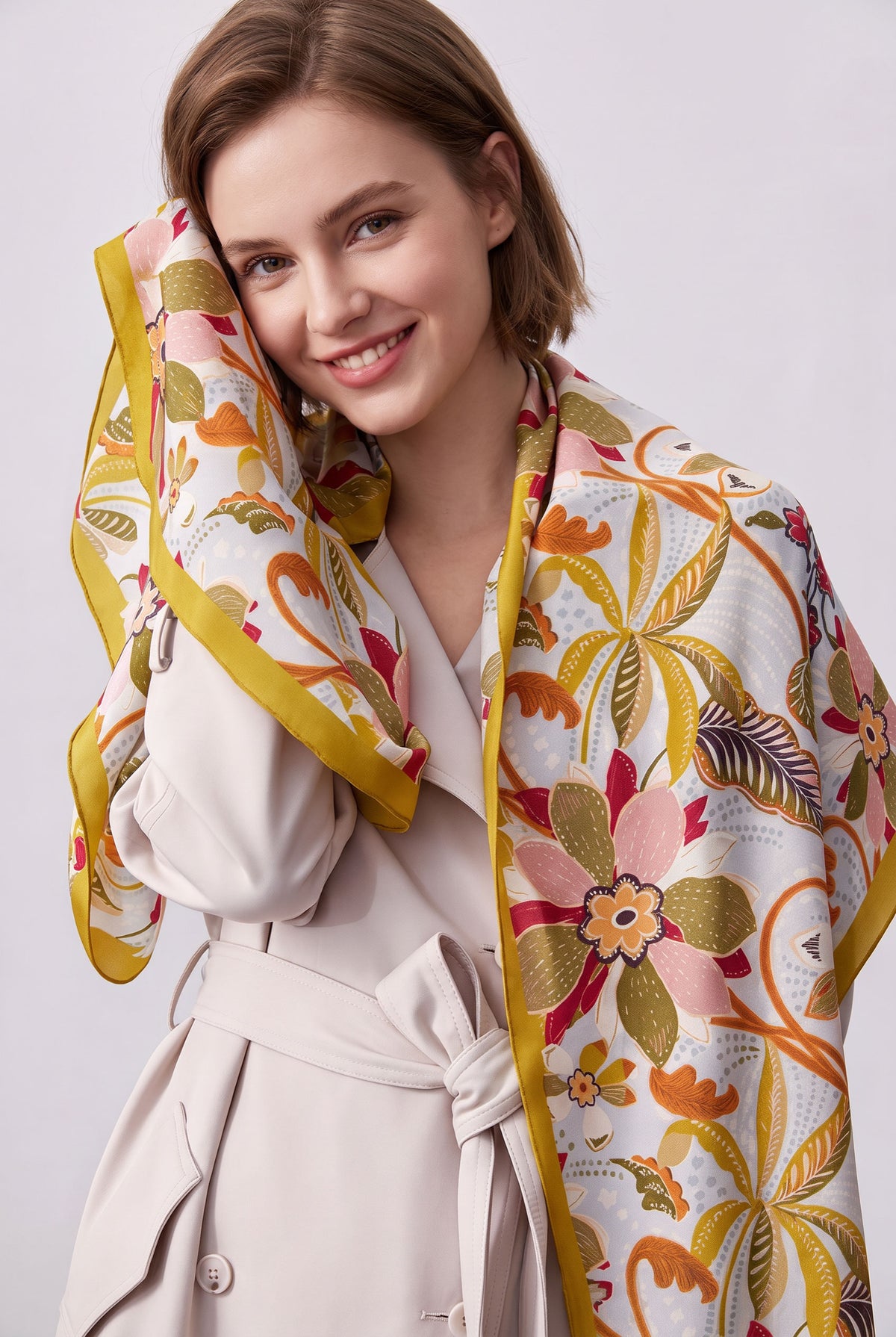 Rainforest Secret Silk Twill Stole