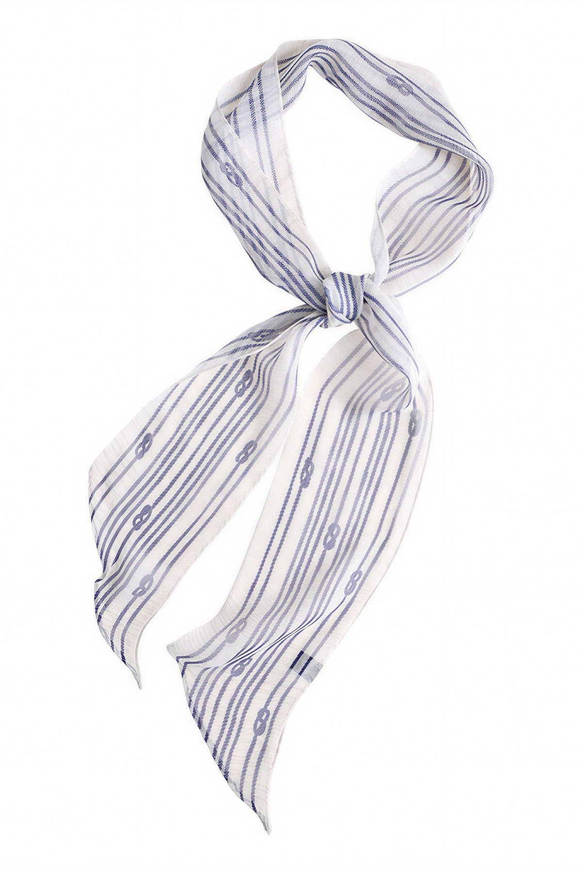 tiny chain Print Silk Twill Stole