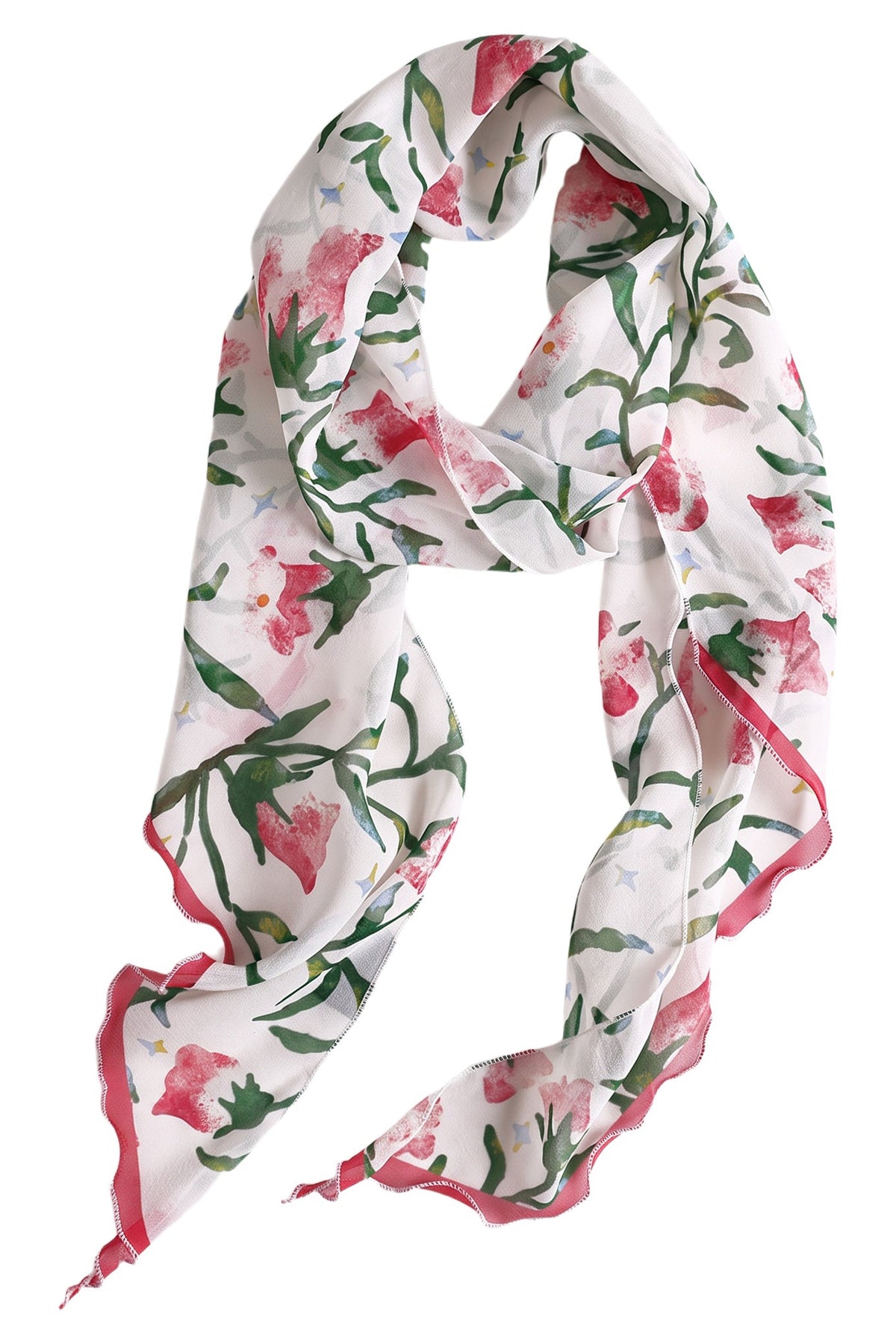 Dew-Kissed Morning Glory Silk Twill Stole