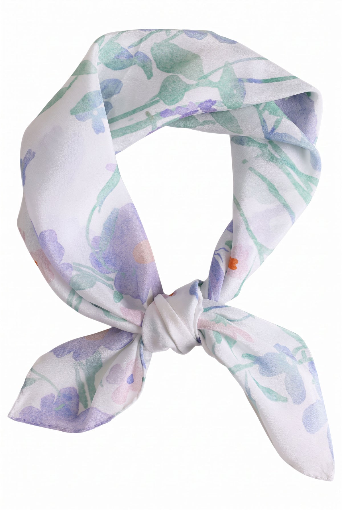 Serene Purple Silk Twill Scarf