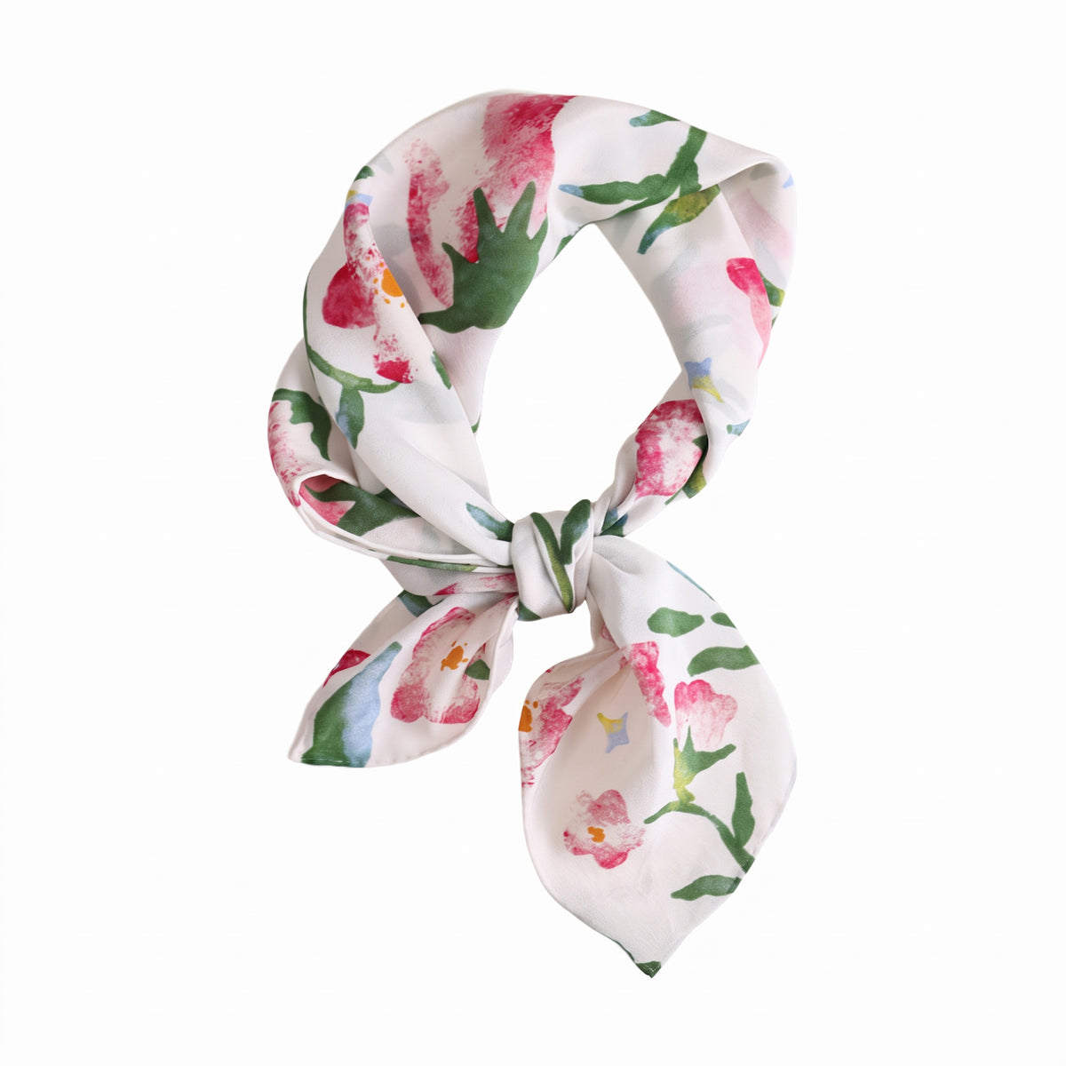 Breeze-Kissed Morning Glory Silk Scarf