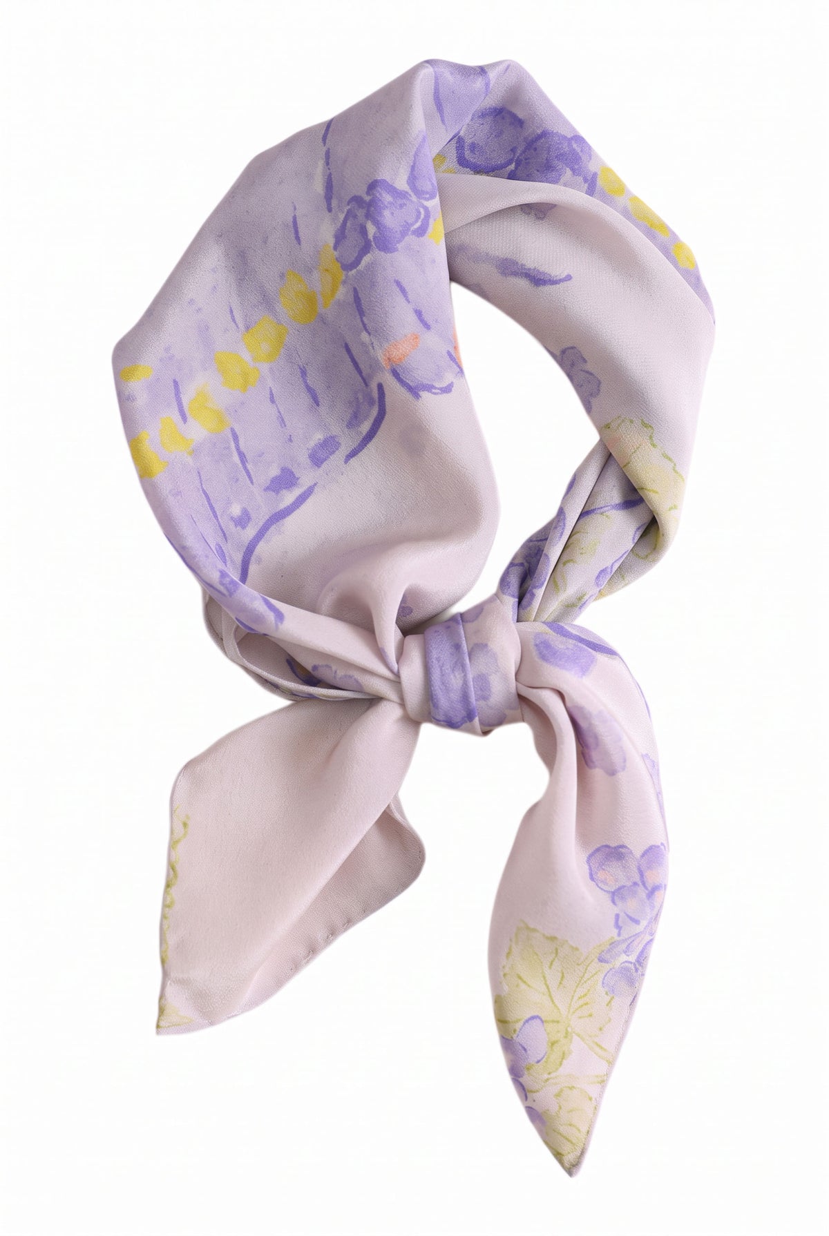 Floating Purple Butterfly Silk Scarf