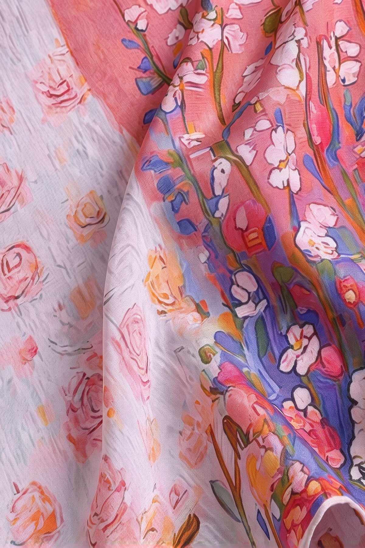Leopard in Bloom Silk Scarf
