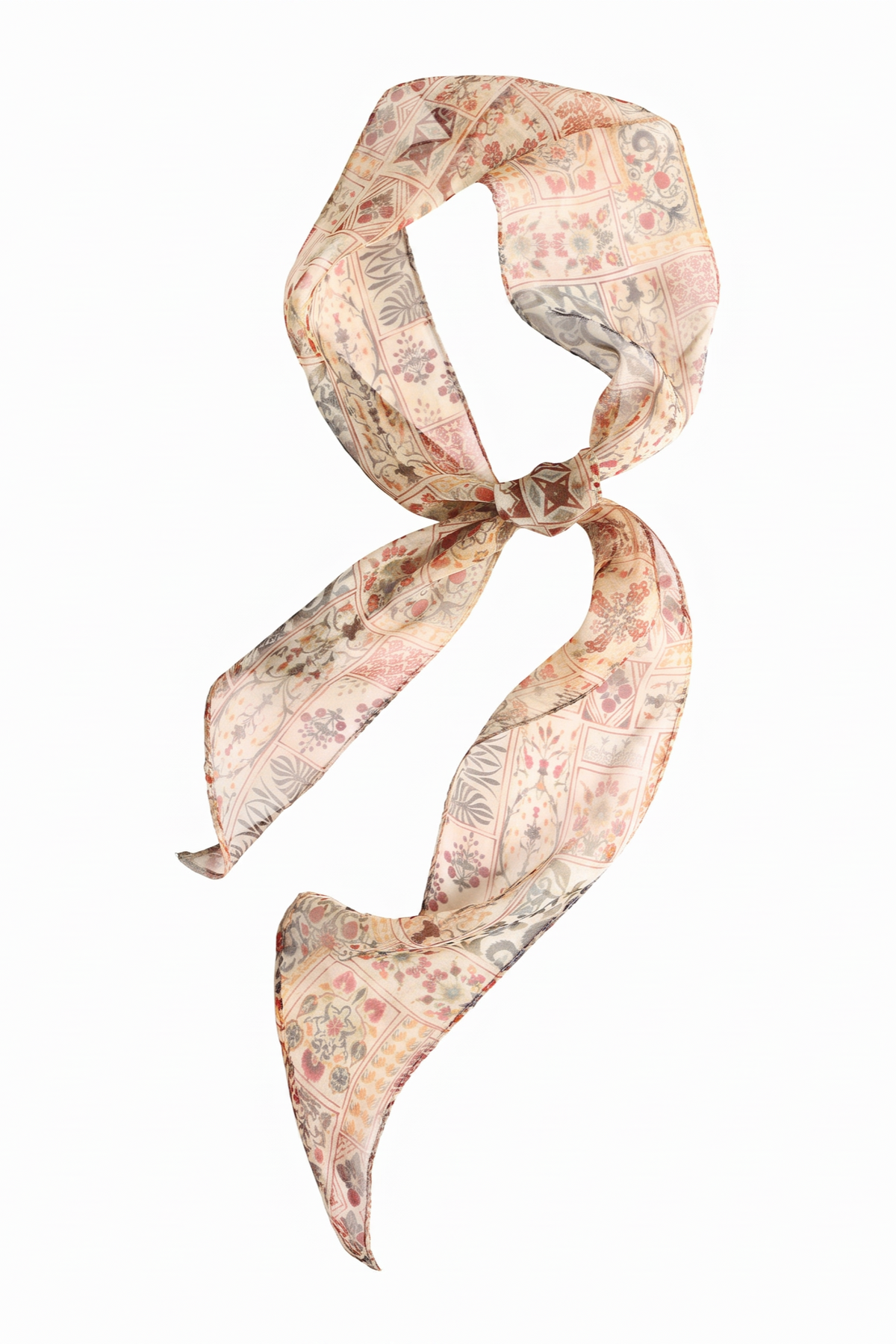 Artistic Persian Florals Silk Stole