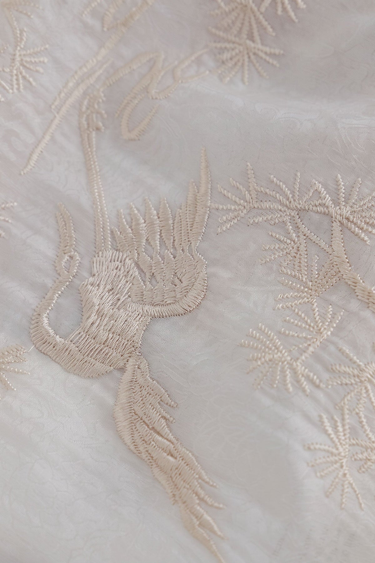 Crane in Clouds Silk Stole