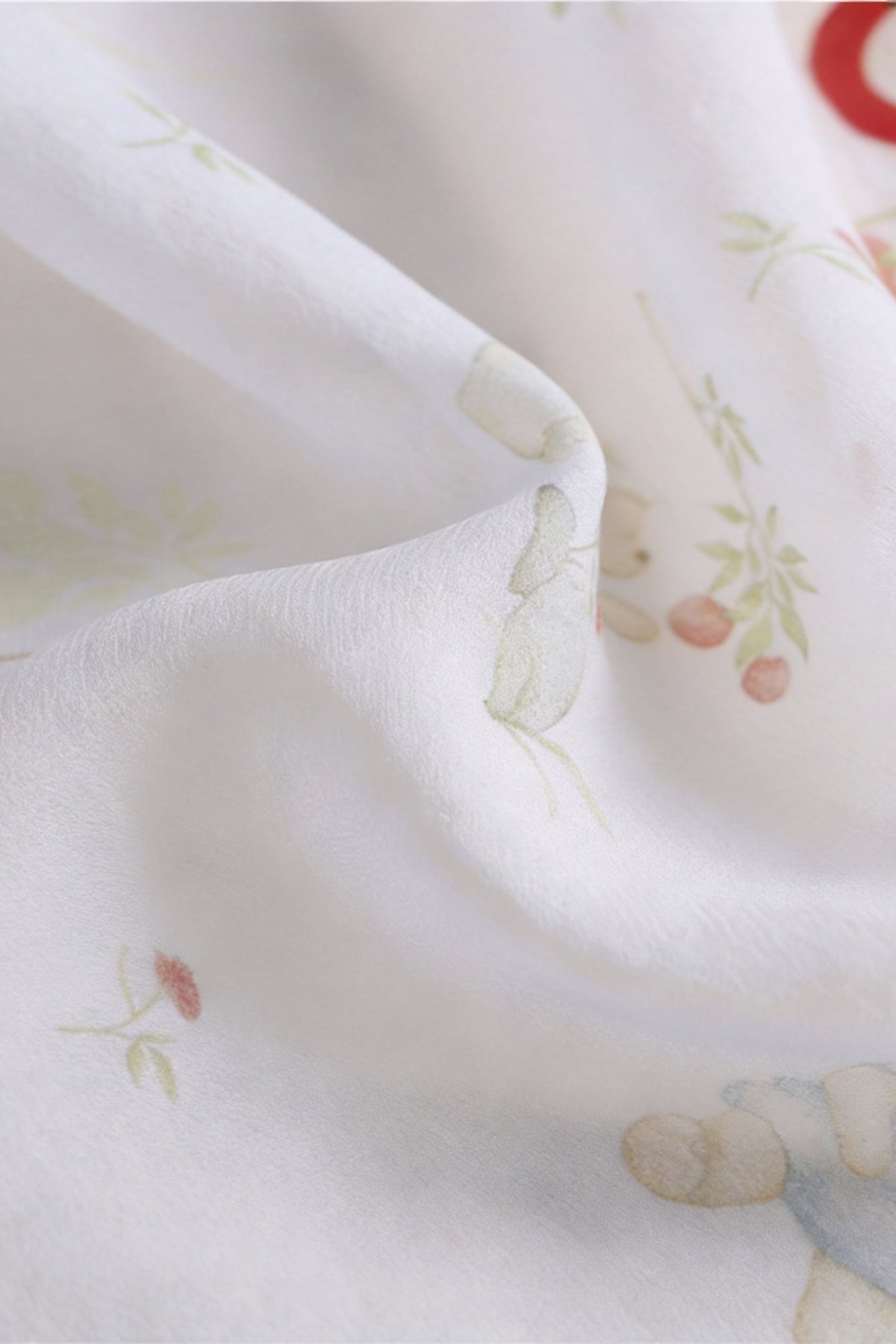 French Lace Apple Orchard Silk Twill Stole