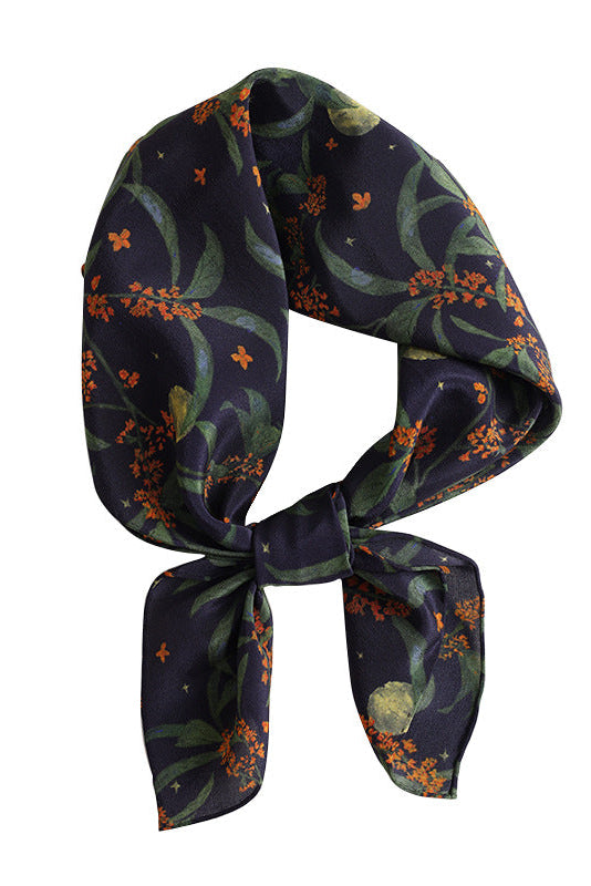 Night Osmanthus Fragrance silk Twill scarf