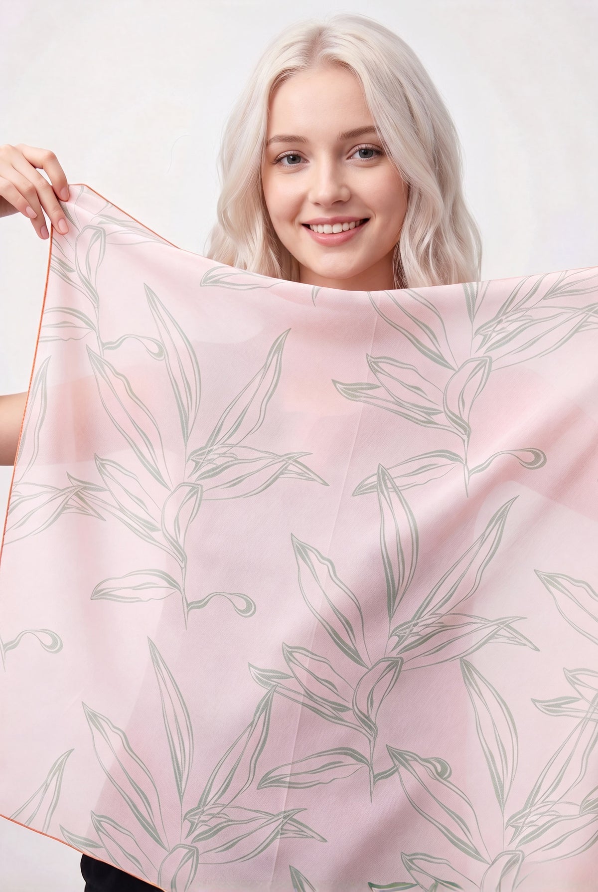 Soft Pink Melody Silk Scarf