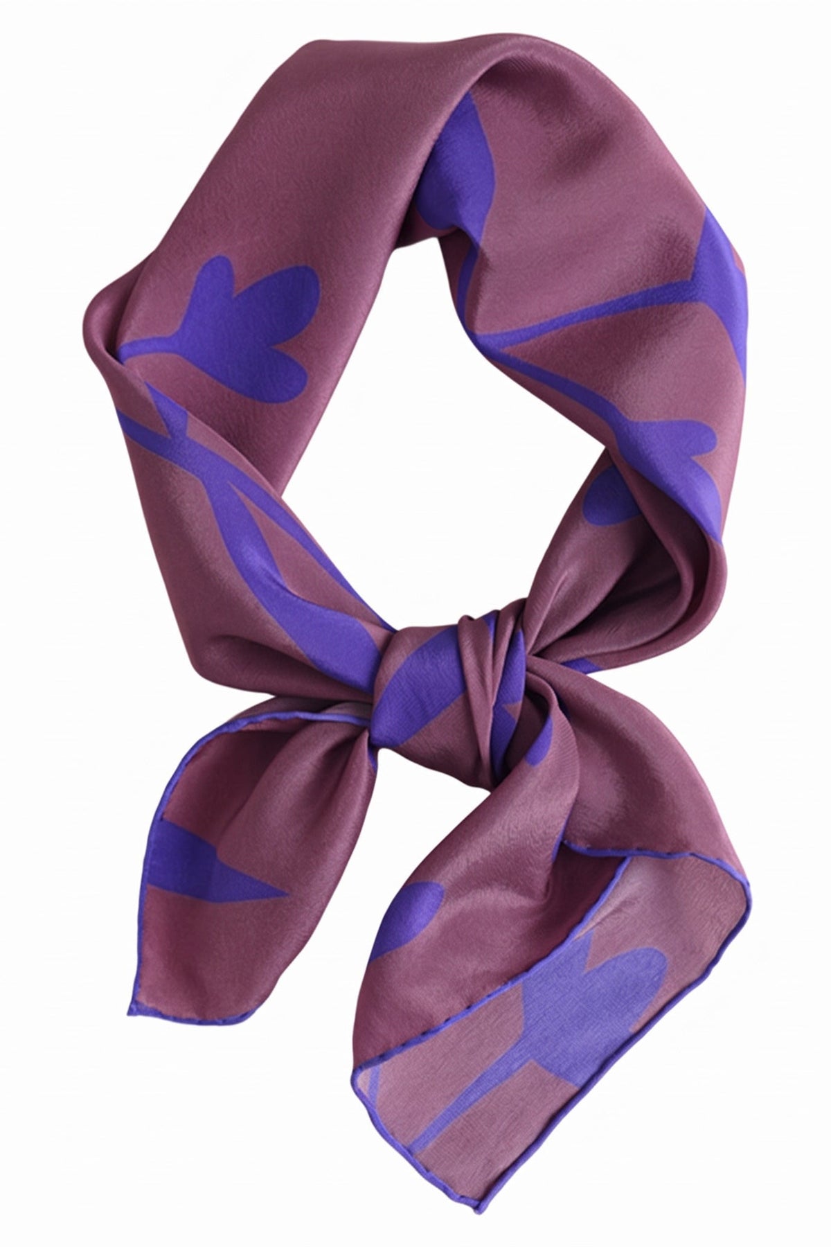 Morning Dew & Chestnut Silk Twill Scarf