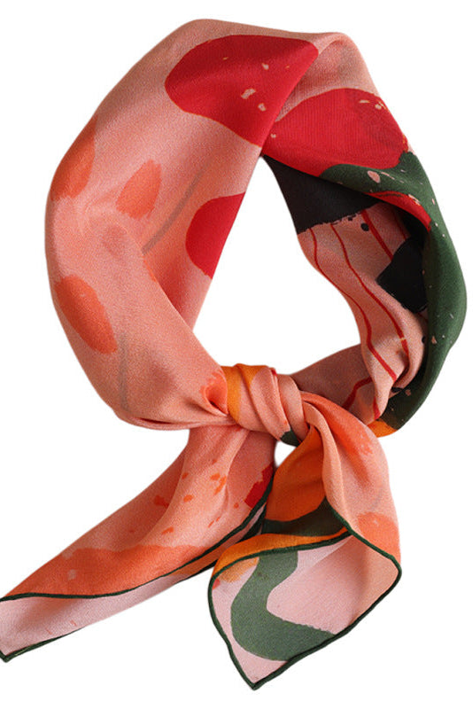 Pink Realm Twill Silk Scarf