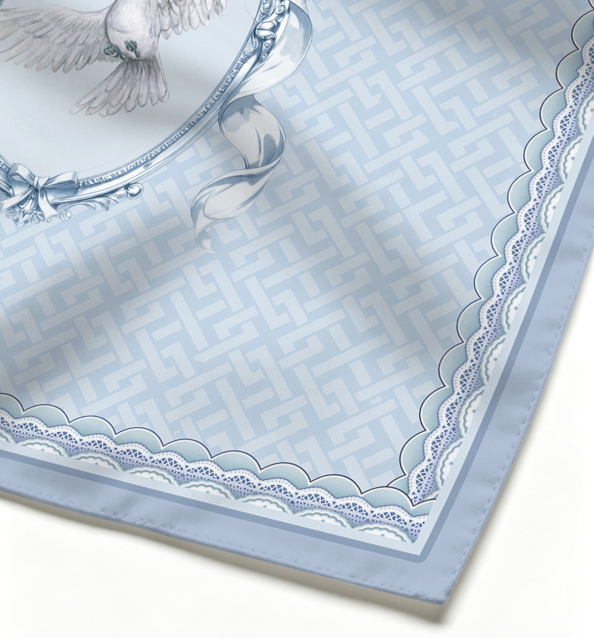 Azure Dove Silk Scarf