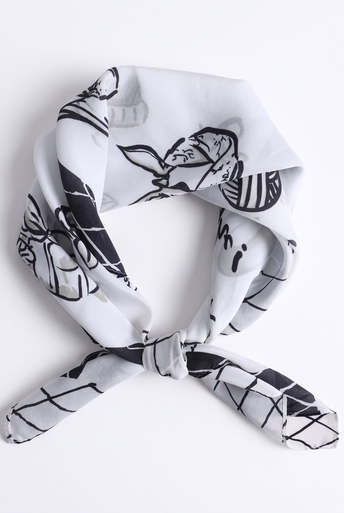 Camellia Notes Silk Stole