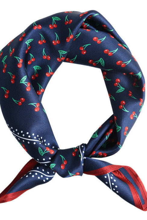 DarkGothic Cherry Silk Twill Scarf