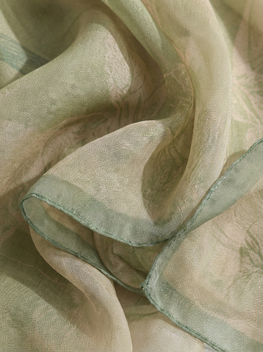 Plant‑Dye Dioscorea Cirrhosa Gauze Twill Silk stole