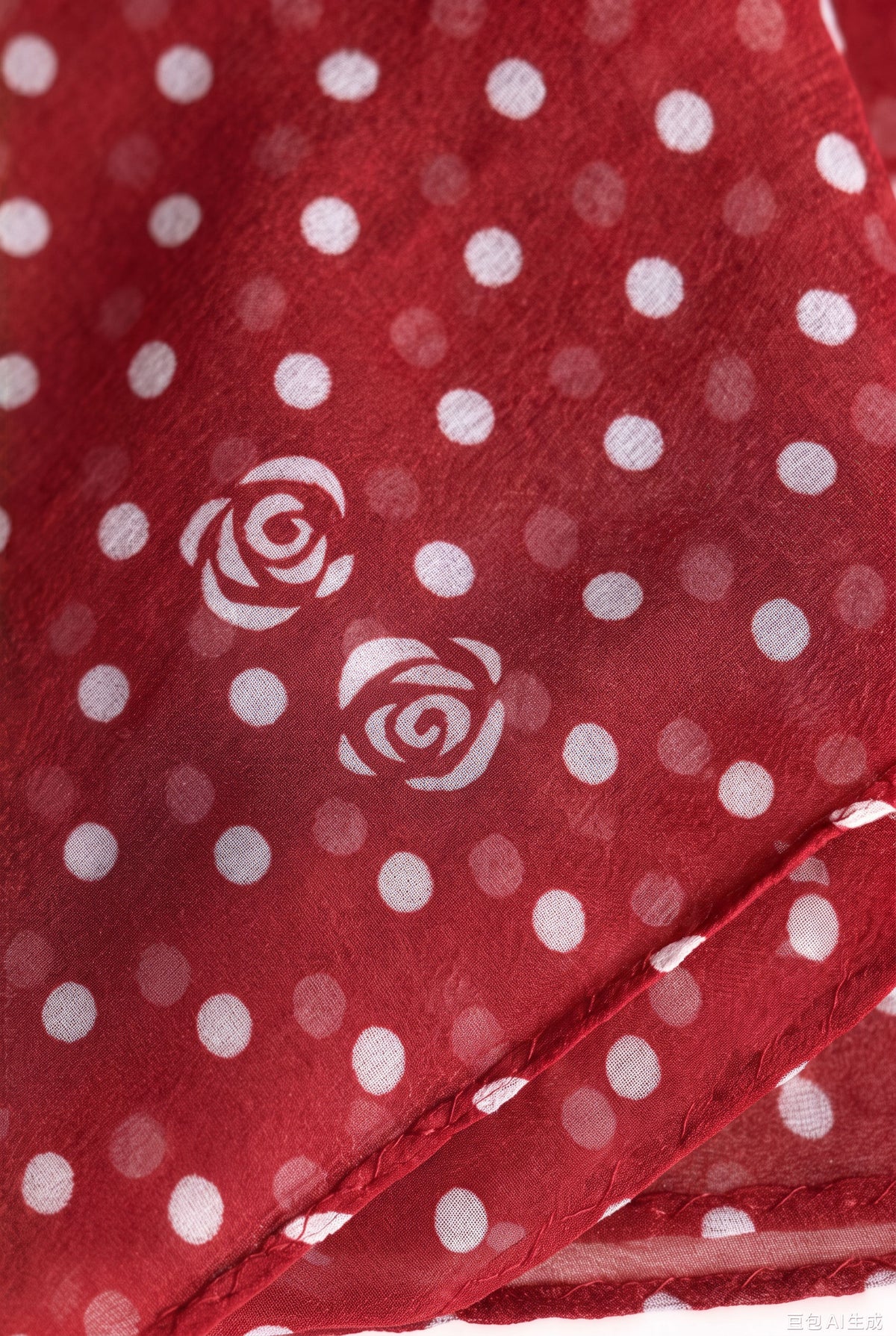 Hepburn Red Polka Dot Silk Stole