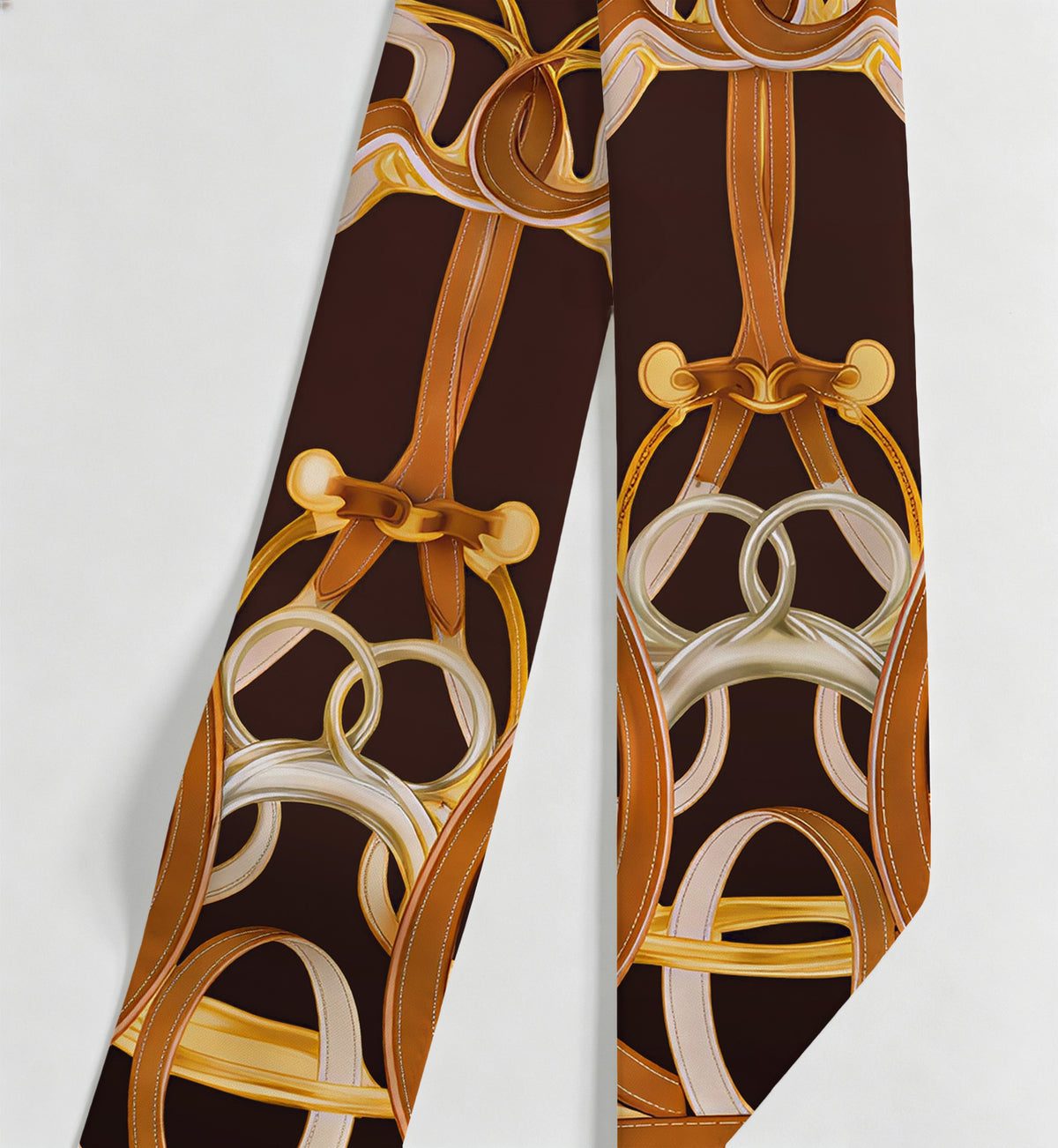 Onyx & Gold Reins Silk Ribbon